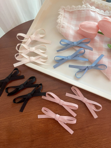 Ballet Girl Butterfly Knot Hair Clips Set of 3 Double Tail Duckbill Clip Front Hairpin Japanese and South Korean Style