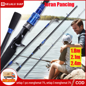 Set 3 Bagian Joran Pancing Telescopic 2 Segments 1.8/2.1/2.4M Joran Pancing Tongkat Pancing Casting Spinning Tongkat Pancing Submersible Pancing Karbon Tongkat Luya Pegangan carbon kuat 30kg full set joran carbon murah kuat Spining Lentur pancing