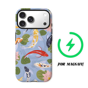 koi fish lotus pond Phone Case for iPhone 18 17 16 15 14 13 12 11 Air Pro Max Plus Double-layer Cover