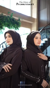 Shafina Abaya Matt Ceruty Mix Payet Size XLDress Abaya Wanita Dewasa Fashionable Terbaru 2025 Trendy