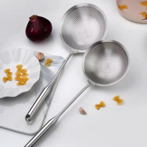 Thìa Lọc Dầu Bằng Thép Không Gỉ 304 Dày Cho Nhà Bếp Lưới Lọc Mì Dày Dụng Cụ Nấu Ăn Trong Nhà Bếp Thìa Lọc Rau Củ Quả