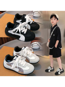 Boys Casual Sports Shoes Soft Bottom De Xin Shoes Student Leisure Board Shoes Anti-Slip Rubber Sole Low Top PU Material
