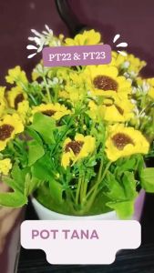 FYPT22 PT23 Pot Tanaman Hias Bunga Hias Plastik Ornamen Pot Bonsai Artificial Flower Decoration