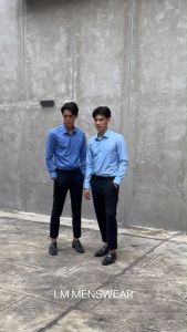 เสื้อเชิ้ตคุณภาพ คอปก 2 แบบ (ซ่อนกระดุม / โชว์กระดุม) สีฟ้า(Sky Blue) สีฟ้าเข้ม(Royal Blue) สีกรม(Navy) สีดำ(Black)