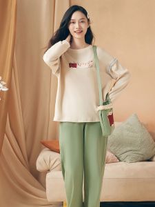 LUNILAI | Lunilai Pure Cotton Sleepwear Womens Loose Long Sleeve Home Clothes Set Comfortable Breathable Casual Style Autumn New Arrival