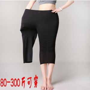 40.00 Kg-150.00 kg Summer plus Size Cropped Leggings Womens Summer Outwear Thin Plus Size 100.00kg Fat MM7 Pants