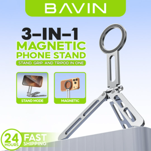 BAVIN PS91 3-in-1 Magnetic Phone Holder Tripod Mount Portable Multi-Angle Foldable Handheld Stand for Android iPh 17