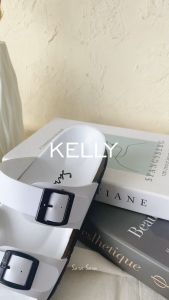 Sara Sara KELLY sandal selop wanita slip-on santai motif silang ban 2 sol puyuh sehari-hari kekinian