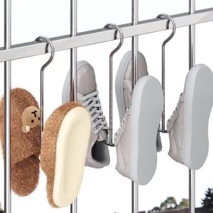 2/6pcs Drying Shoes Rack Hanging Slippers and Sports Shoes Hooks Outdoor Balcony Shoe Drying Rack