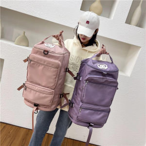 กระเป๋าเป้สะพายหลังสำหรับเดินทางแบบสะพายไหล่คู่ความจุขนาดใหญ่สำหรับผู้ชายและผู้หญิง กระเป๋าเก็บของสำหรับฝึกบาสเก็ตบอล กระเป๋าออกกำลังกายแยกชั้น กระเป๋าใส่ของสำหรับเดินทางแบบกันน้ำ