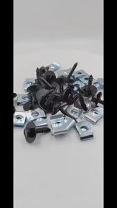 20-100pcs Motorcycle Car Metal U-Shaped Fastening Screw Clamp Set Rust Proof Mudguard Protection Buckle Ring Iron Plate Screw