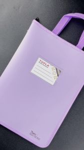 Topla Tas Dokumen A4 Pastel dengan Resleting Nyaman dan Genggaman Tahan Lama