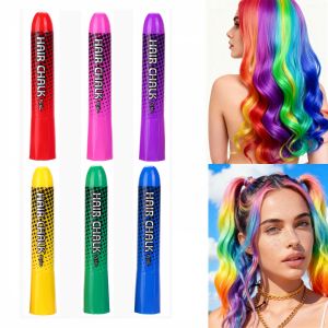 Bộ Phấn Tạo Màu Tóc Tạm Thời 6/10 Cây Không Độc Hại Dễ Gội Dành Cho Bé Gái Phụ Nữ Tiệc Hóa Trang Nhiều Màu Sắc