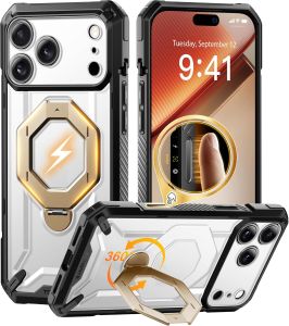 Ốp lưng bảo vệ tiêu chuẩn quân sự iPhone 17 Pro Max TONGATE – Dành cho ngoài trời Giá đỡ từ tính quay 360° Tương thích MagSafe Màng bảo vệ màn hình chống ngắm Nắp bảo vệ điều khiển camera Vỏ TPU+PC chống sốc bền bỉ cho iPhone