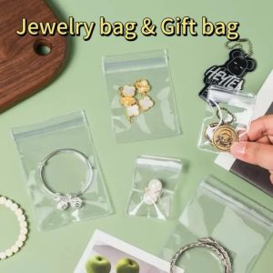 Transparent PVC Jewelry Pouches Zip Storage Bag for Earring Necklace Jewelry Anti-Oxidation Display Packaging Bags