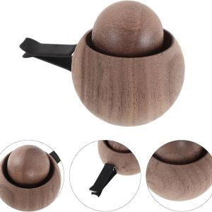 Mini Wooden Fragrance Oil Diffuser Natural Scent Aroma Diffuser For Car Bedroom Living Room Bathroom Air Freshening Accessory