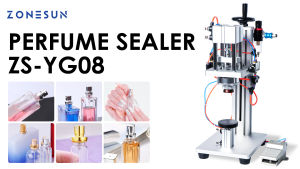 ZONESUN ZS-YG08 Pneumatic Perfume Crimping Machine Capper Metal Cap Press Machine Capping Machine Perfume Capping Machine Crimper Sealer