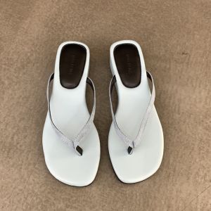 Platform Heel Black Flip-Flop Sandals for Women