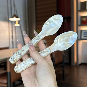 Luxurious Handmade Shell Spoon Large Snail Spoon Moonlight Mule Sea Snail Spoon for Restaurant Use And Daily Gifts
