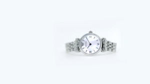 Emporio Armani AR1763 Womens Rose Small disc diamond set elegant simple white moonlight fritillary quartz watch