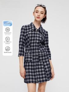 ONLY | Spring/Summer New Fashion Collar Check Dyed Skirt
