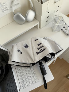 Mũi Khoan Đen Tự Động Chống Nắng Chống Mưa Cho Nữ Túi Đựng Gọn Nhẹ Chất Liệu Vải Chống Nước Chống Tia UV Chống Nắng Chống Mưa