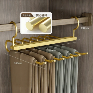 MINGZHI | Multifunctional Stainless Steel Pant Hanger for Wardrobes