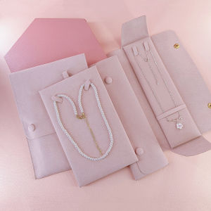 Fashion Microfiber Flannel Jewelry Bag High-Grade Large Pendant Necklace Xiaomi Pearl Ornament Travel Portable Storage Bag