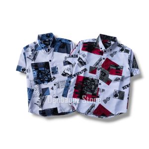 Kemeja Distro Anak Usia 2-12 Tahun Kemeja Lengan Pendek Anak-Anak