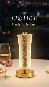 CRYSTAL Modern Table Lamp Waist Dimmable Touch Lamp with 3 Colors Lampu Tidur Rechargeable Restaurant Bedside Home Deco