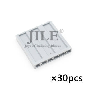 Moc Military Enclosing Wall Steel Panel 1x6x5 with Corrugated Profile 23405 Fence Building Blocks Bricks Compatible Container