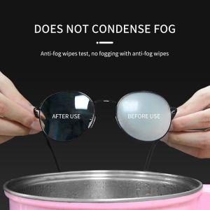 100Pcs Eyeglasses Anti Fog Wipes Phone Screen Camera Lens Cleaning and Disinfection