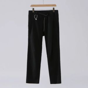 Outdoor Mens Quick Dry Sports Pants Cotton Nylon Blend Casual Trousers Pure Color Elastic Summer New Arrival Youth Fashion