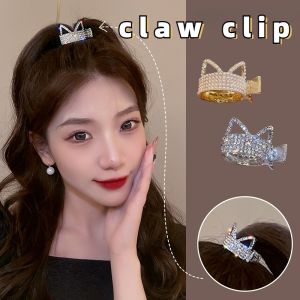 Kẹp Càng Cua Đuôi Ngựa Cao Kẹp Cố Định Kẹp Tóc Nữ Hàn Quốc Kẹp Tóc Kẹp Sau Đầu Tai Mèo Nhỏ Đính Kim Cương Nhân Tạo Kẹp Tóc Phụ Kiện Tóc Cho Nữ