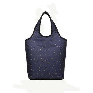 Large Capacity Waterproof Shopping Cloth Bag with Handle for Grocery Shopping Cart Portable Household Storage Organizer