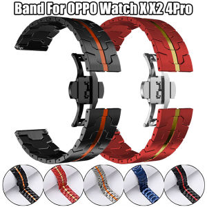 22MM Stainless Steel Strap For Oppo Watch X X2 4Pro Metal Wrist Band For Oppo One Plus Watch 46mm/One Plus Watch 2 Wristband
