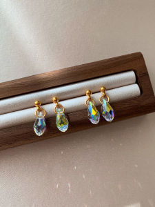 CAFFTI | Aurora Sparkle High Transparency Crystal Diamond Earrings