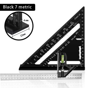 Premium Rafter Square and Combination Triangle Square Set Woodworking Framing Square Ruler and Protractor Tool Set