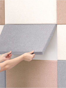 Modern Minimalist Soft Pad Wall Stickers Self Adhesive Tatami Bedside Collision Proof Warmth Adding Wall Decals for Bedroom