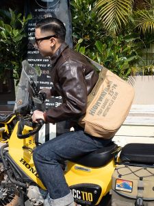 FOGY GARAGE | Túi Đeo Chéo Phong Cách Xe Máy Cổ Điển Bằng Vải Canvas Dày