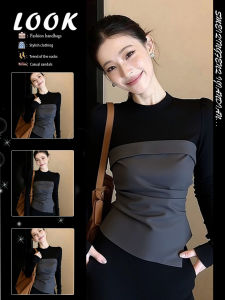 Body-Shaping Asymmetric Layered T-Shirt