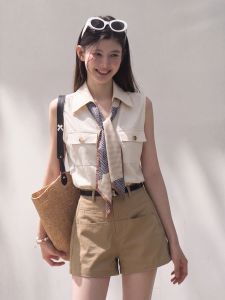French Style Sleeveless Polo Shirt