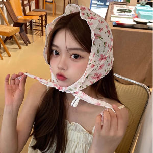 Women Soft Kerchief Scarf Flower Pattern New Fashion Hair Accessories