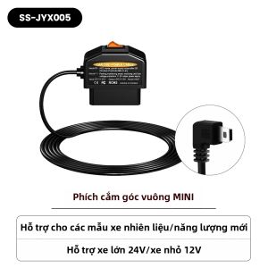 Bộ Kit Cáp Dây Cứng AUTOSHARK OBD Cho Ô Tô 12V Cổng Micro USB Mini USB Type C Phụ Kiện Đỗ Xe 24H Radio Stereo Camera Hành Trình DVR