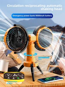 Outdoor Camping Electric Fan Lighting Lamp Ultra-Long Life Battery Tent Ceiling Fan Camping Field Must-Have Product Complete Equipment