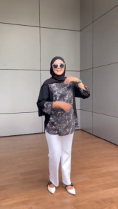 Aldira Kaos Oversize Polos Kombinasi Blackwash Terbaru Jumbo / Atasan Wanita / Kaos Oversize