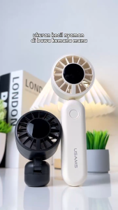 USAMS ZB352 Kipas Angin Foldable Handheld High Speed Portable Mini Fan 1200mAh