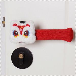 ฝาครอบมือจับประตูป้องกันการชนกันปีใหม่ ฝาครอบมือจับประตูตกแต่งเทศกาลฤดูใบไม้ผลิ