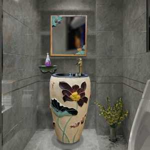 Chinese Style Vintage Outdoor Freestanding Washbasin