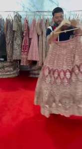 [PRE-ORDER 15 DAYS] SEMISTICHED LEHANGA CHOLI {ETA:2025-12-31}